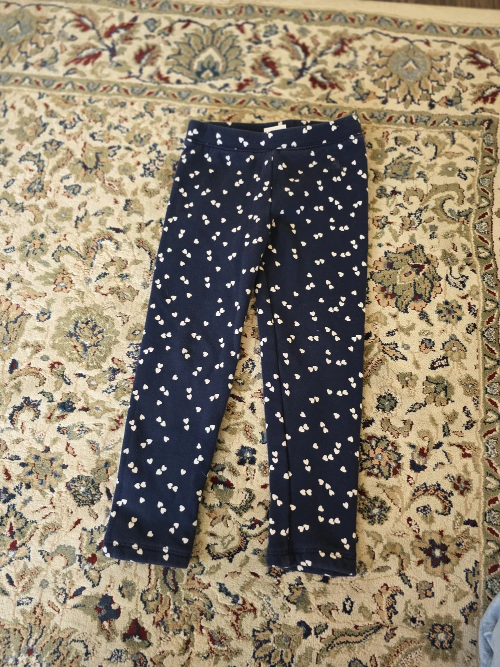 Gap Kids Navy Heart Print Leggings - Size 5